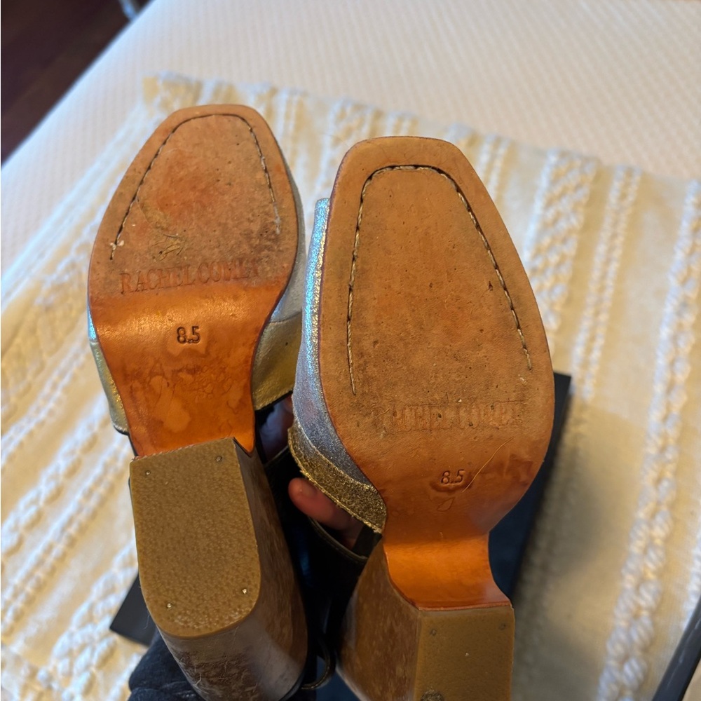 Rachel Comey Gold and Silver Women's Slingback Heels 8.5 - Picture 5 of 5